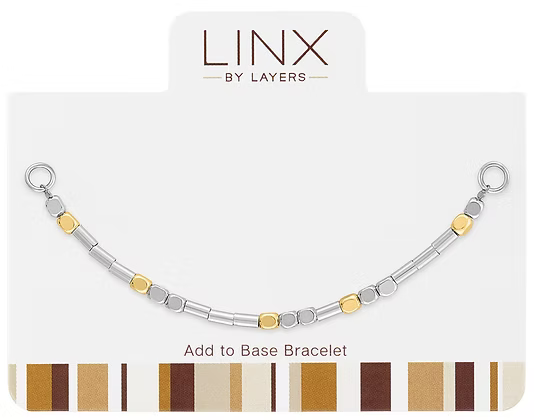Silver Two- Tone Mini Beaded LINX Add-On