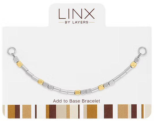Silver Two- Tone Mini Beaded LINX Add-On