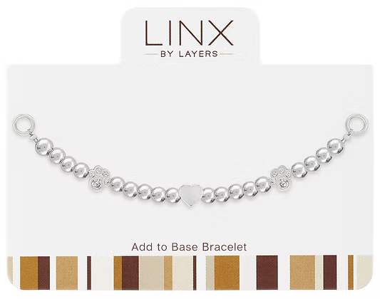 Silver Ball with Paw & Heart Charms LINX Add-On