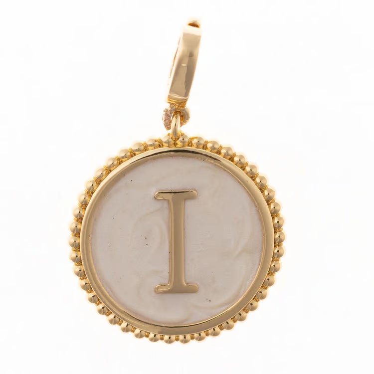 Pearl and Gold Madison Initial Charms