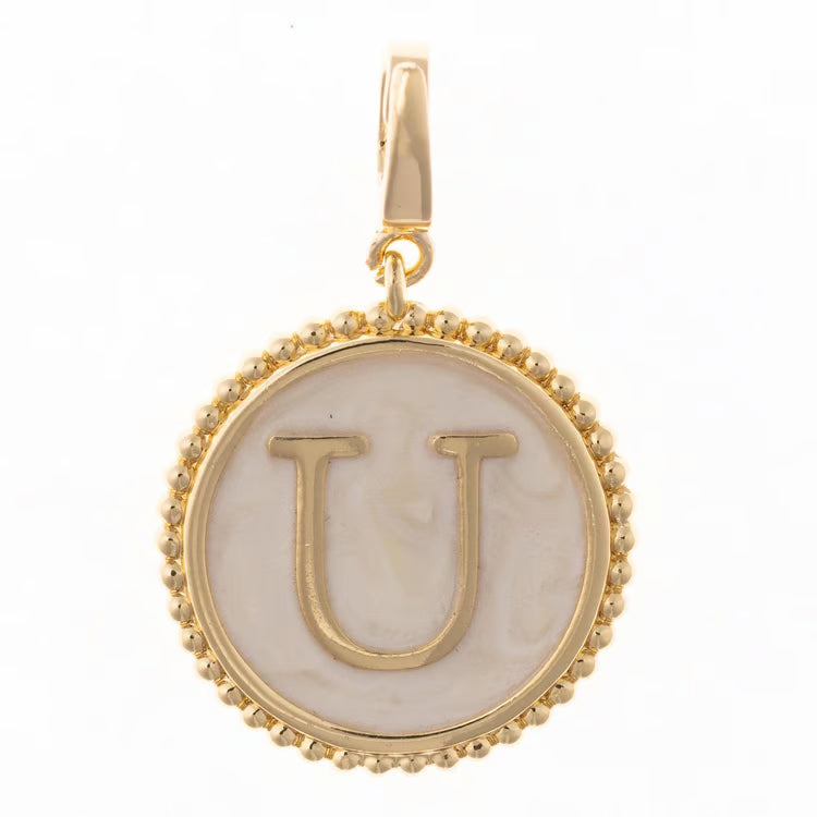 Pearl and Gold Madison Initial Charms