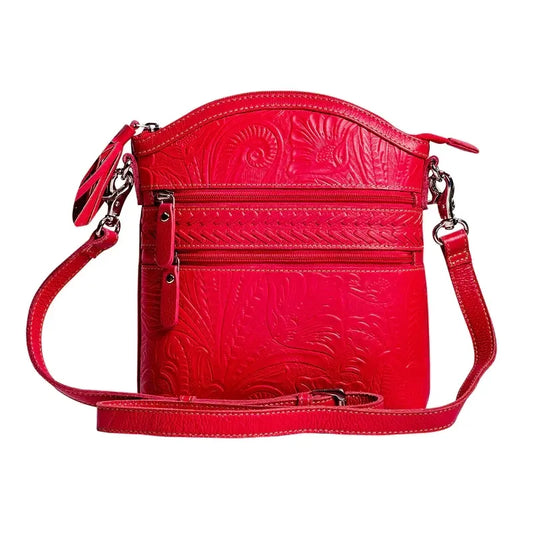 Clarendon Embossed Leather Bag in Pink