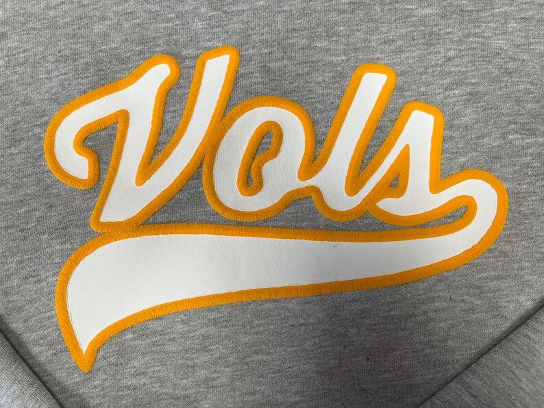 VOLS cursive Puff Crewneck