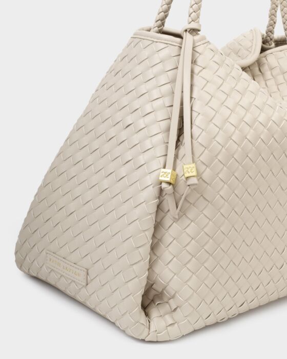 NOVA HAND WOVEN LARGE SHOULDER BAG | Oyster |