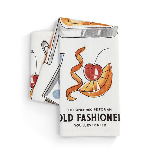 Old Fashioned Bar Towel & Stir Stick Set