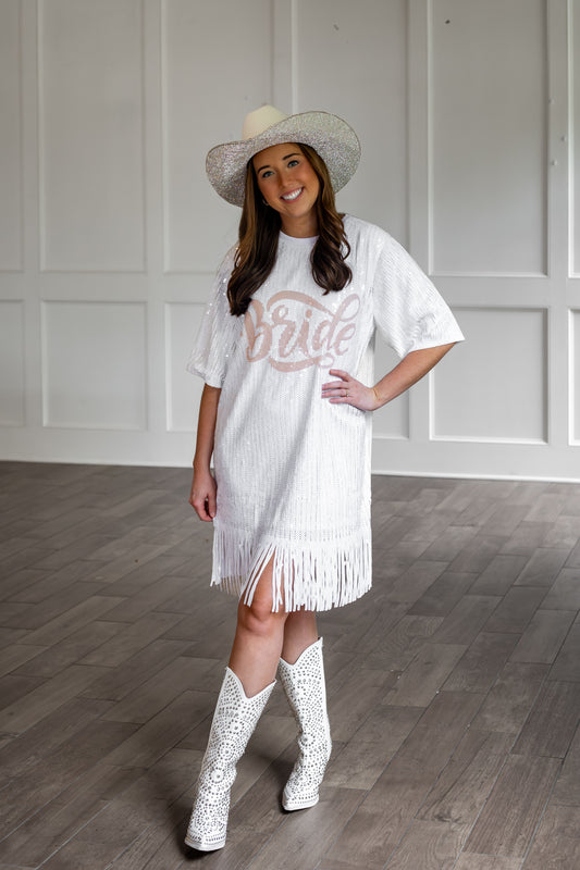 Bride to Be Dress with Fringe