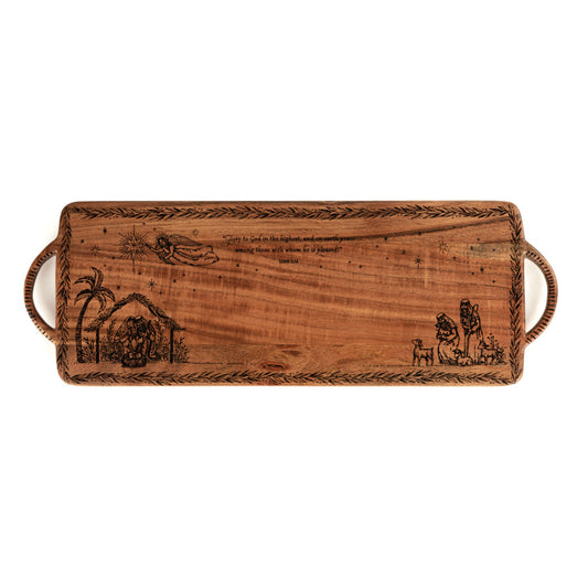 Glory to God Engraved Serving Board