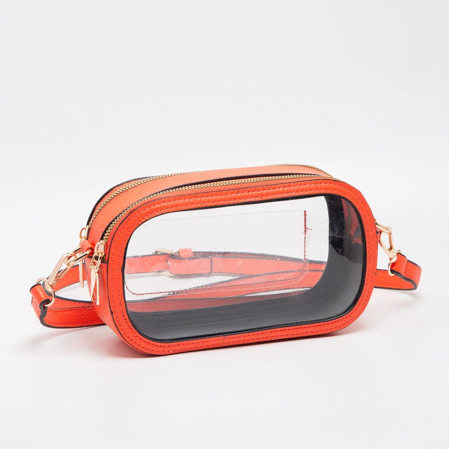 Double Zipper Oval Clear Game Day/Stadium Bag