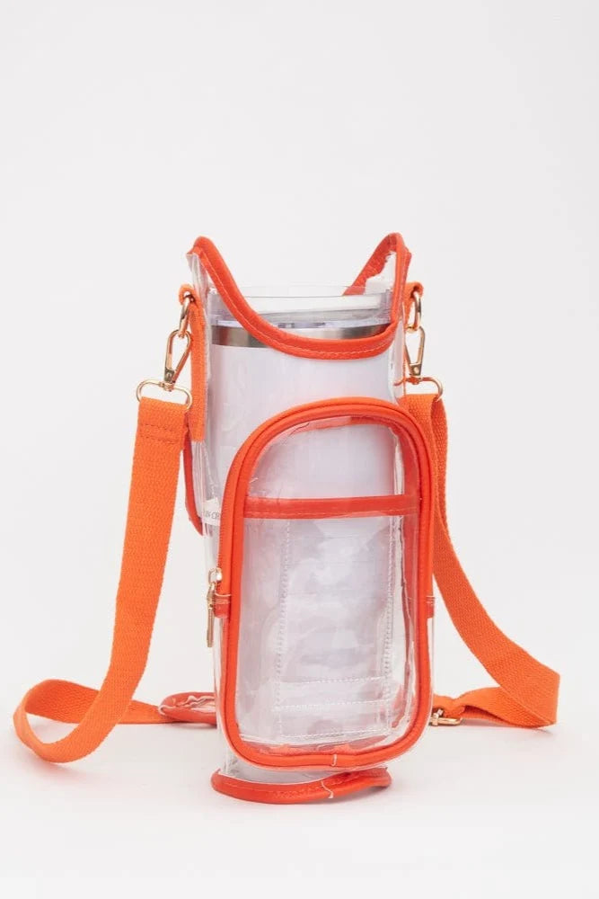 Clear Gameday/Stadium Tumbler Holder Crossbody