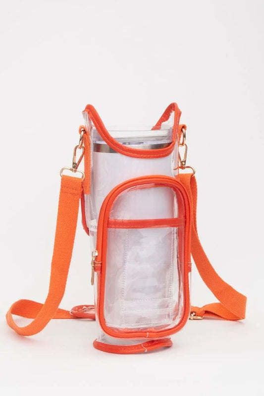 Clear Gameday/Stadium Tumbler Holder Crossbody
