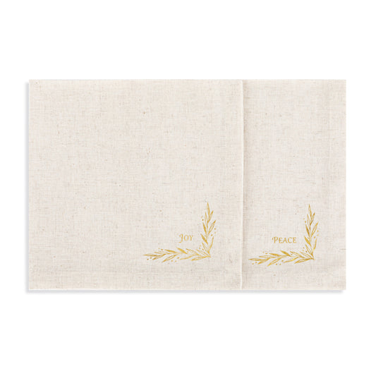Peace & Joy Linen Napkins - Set of 2